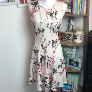 White Floral Skater Dress